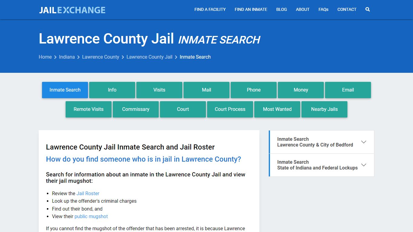 Lawrence County Jail Inmate Search - Jail Exchange